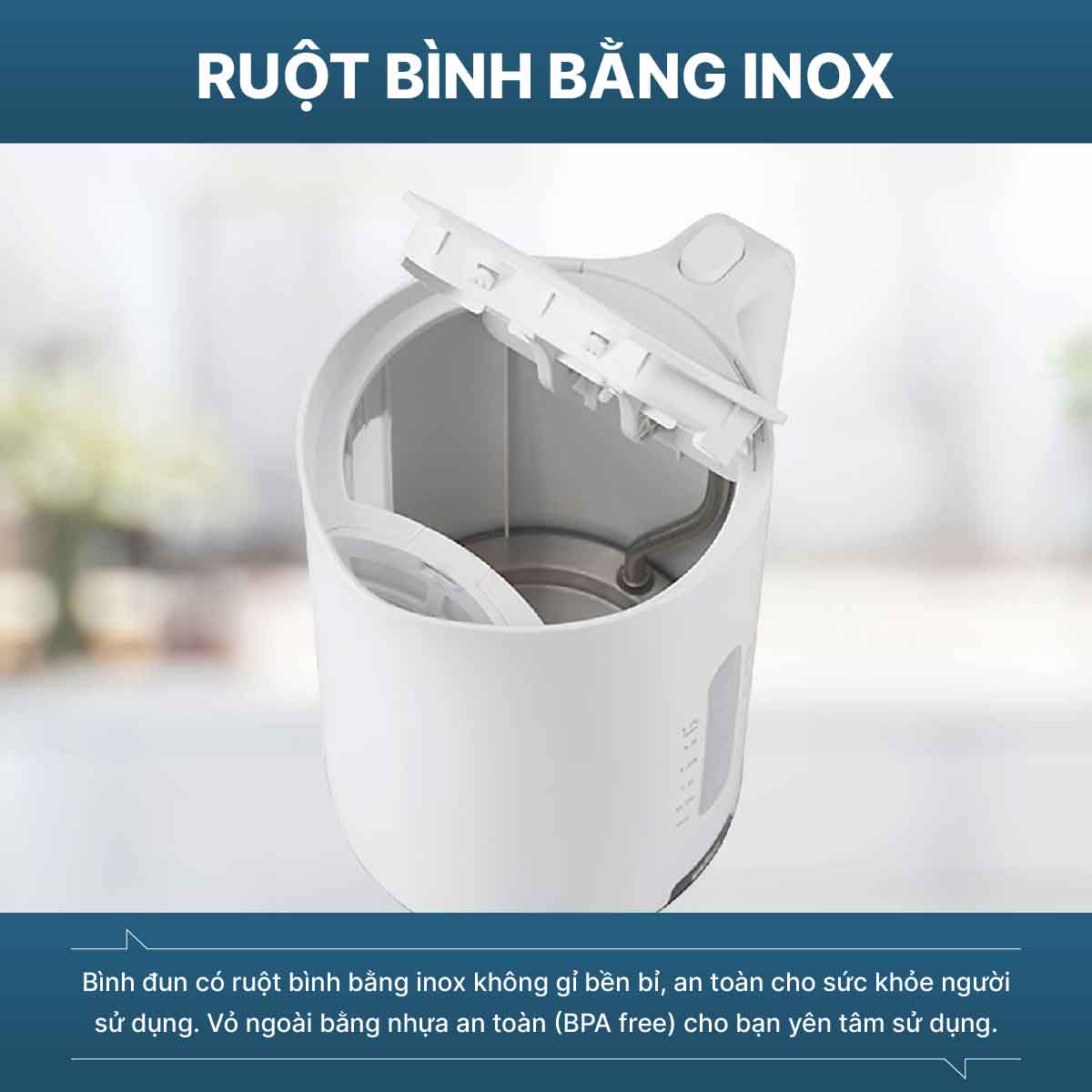 Bình đun siêu tốc Braun WK1100WH chất liệu cao cấp, an toàn cho sức khỏe