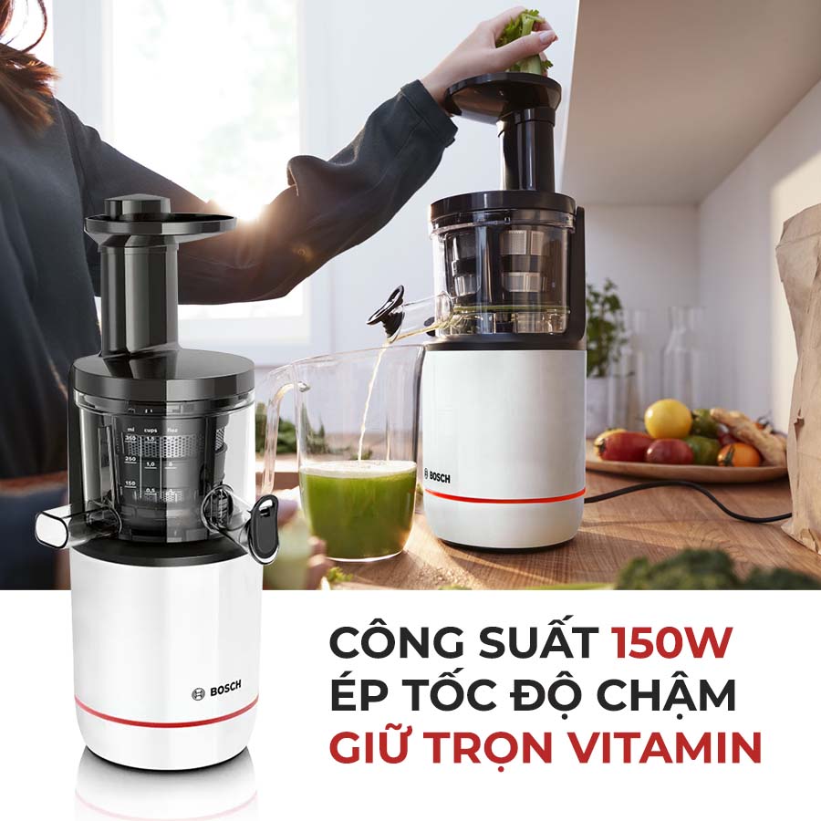 Công nghệ ép chậm GentleSqueezing giữ nguyên lượng vitamin từ trái cây