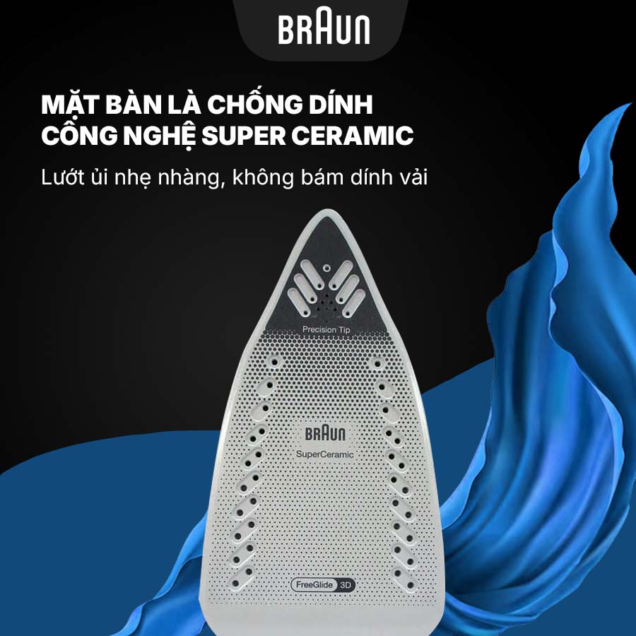 Mặt bàn là chống dính, lướt ủi nhẹ nhàng