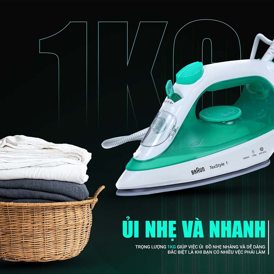 Braun SI1040 là phẳng và nhanh mọi vết nhăn