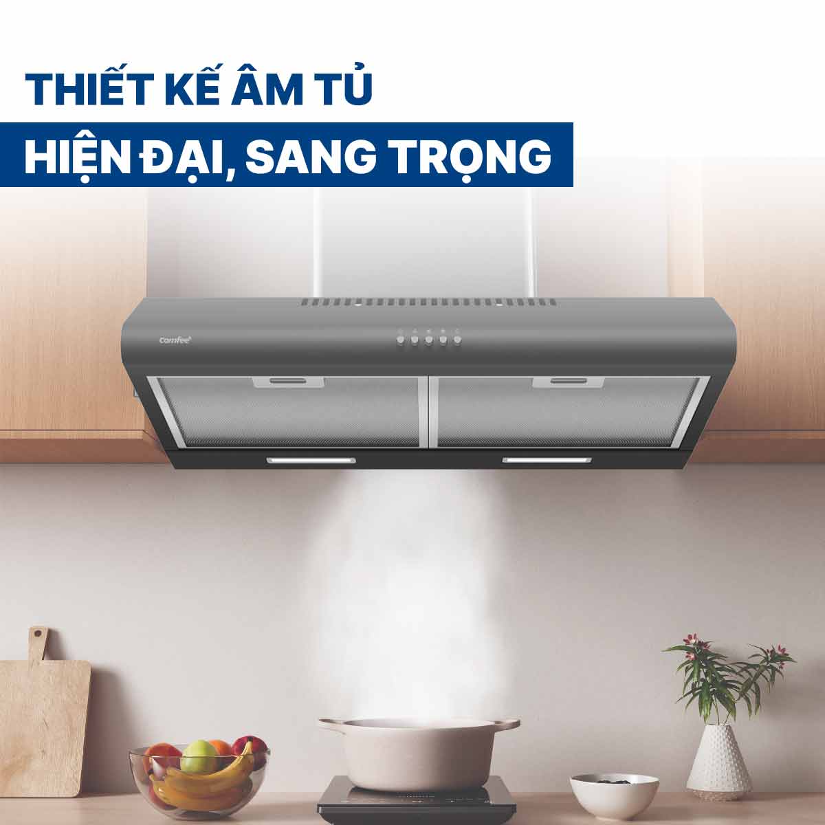 Máy hút mùi âm tủ Comfee CH-70SF49B