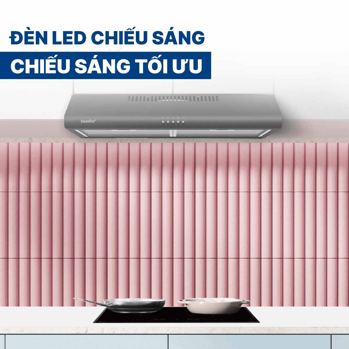 Máy hút mùi âm tủ Comfee CH-70SF49B
