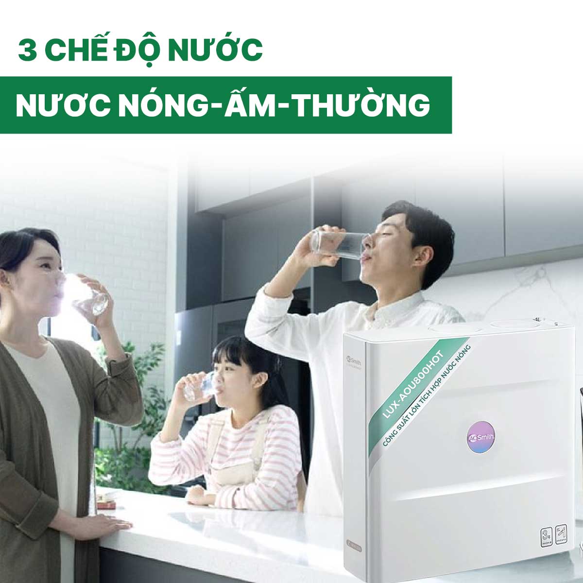 Máy lọc nước A. O. Smith ROSS™ LUX-AOU800HOT