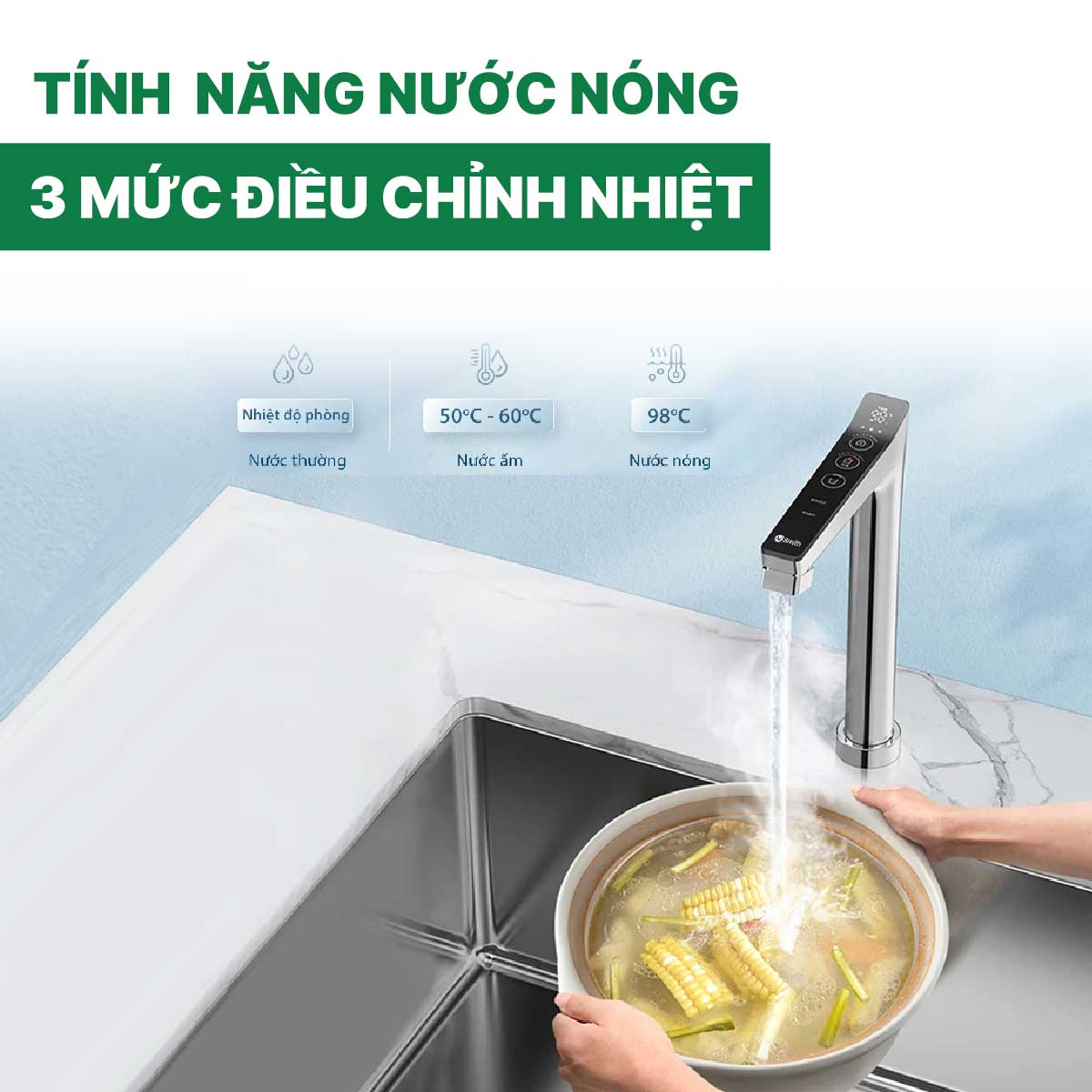 Máy lọc nước A. O. Smith ROSS™ LUX-AOU800HOT