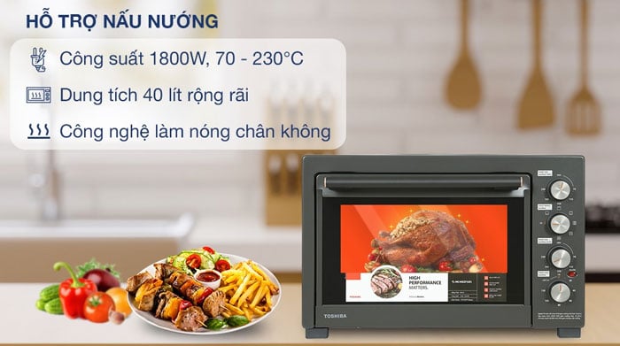 Toshiba TL-MC40EZF(GR) 40 lít nấu ăn nhanh chóng nhờ công suất mạnh mẽ