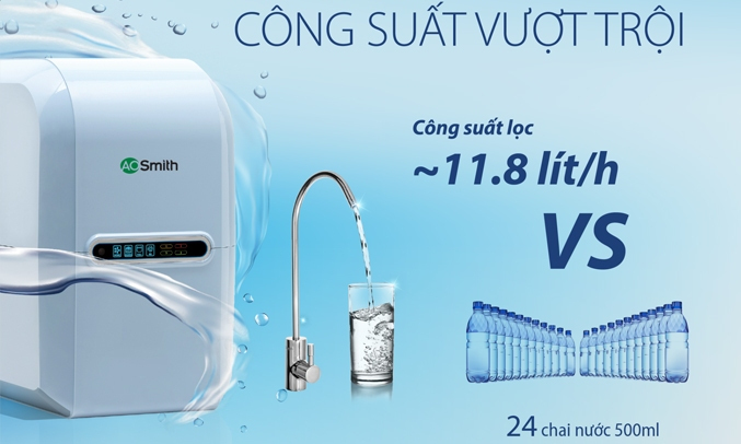 Máy lọc nước RO A.O.Smith 5 lõi A1 - Công suất lọc