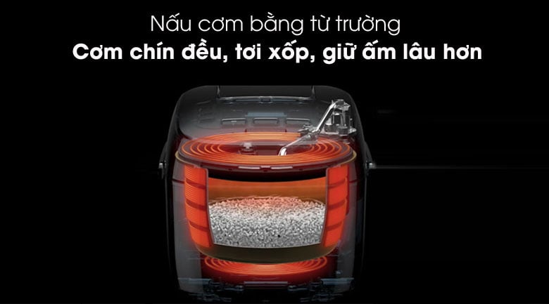 nồi cơm cao tần Toshiba 1 lít RC-10IP1PV sử dụng công nghệ cao tần tiên tiến